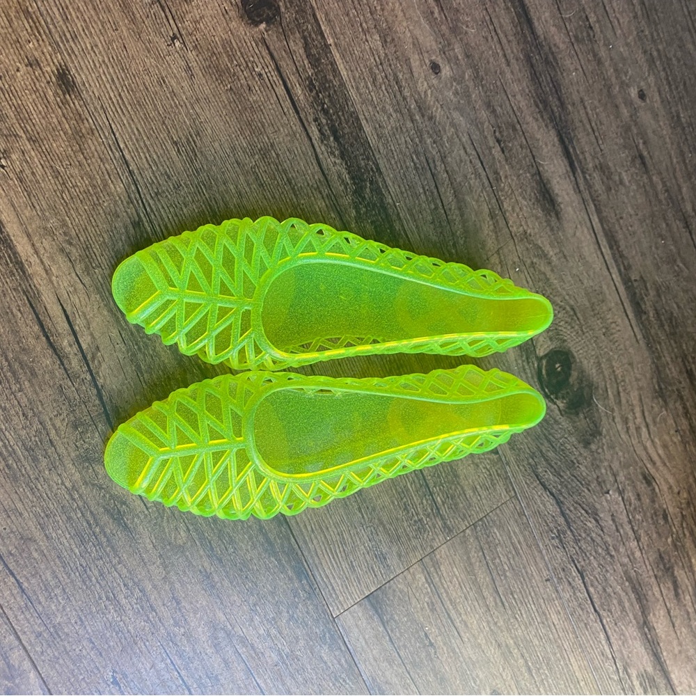 Neon jelly shoes